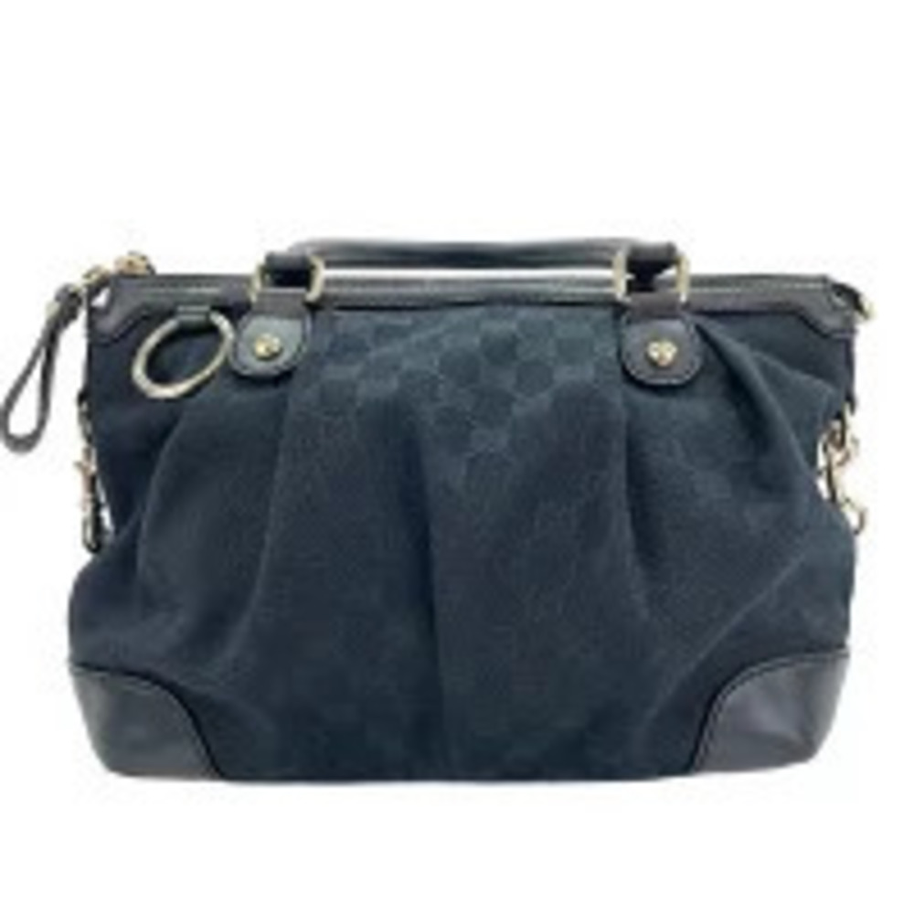 Gucci GG Canvas Sukey Handbag Black